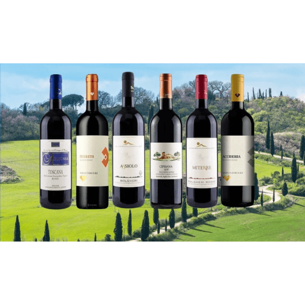 Bolgheri 6 bouteilles de vins rouges 75cl. (livraison offerte)