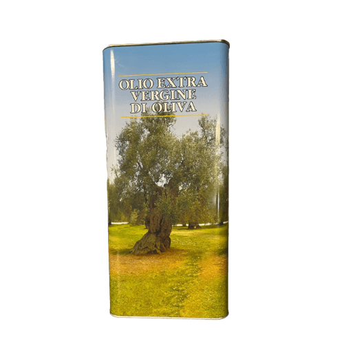 Huile d'olive extra vierge 5 litres - 1ère pression à froid - Récipient en acier - Masseria Petrino